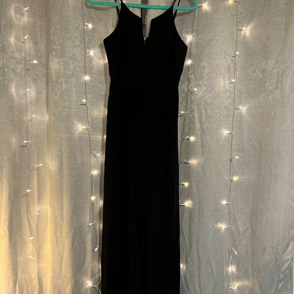 Black, dressy romper.